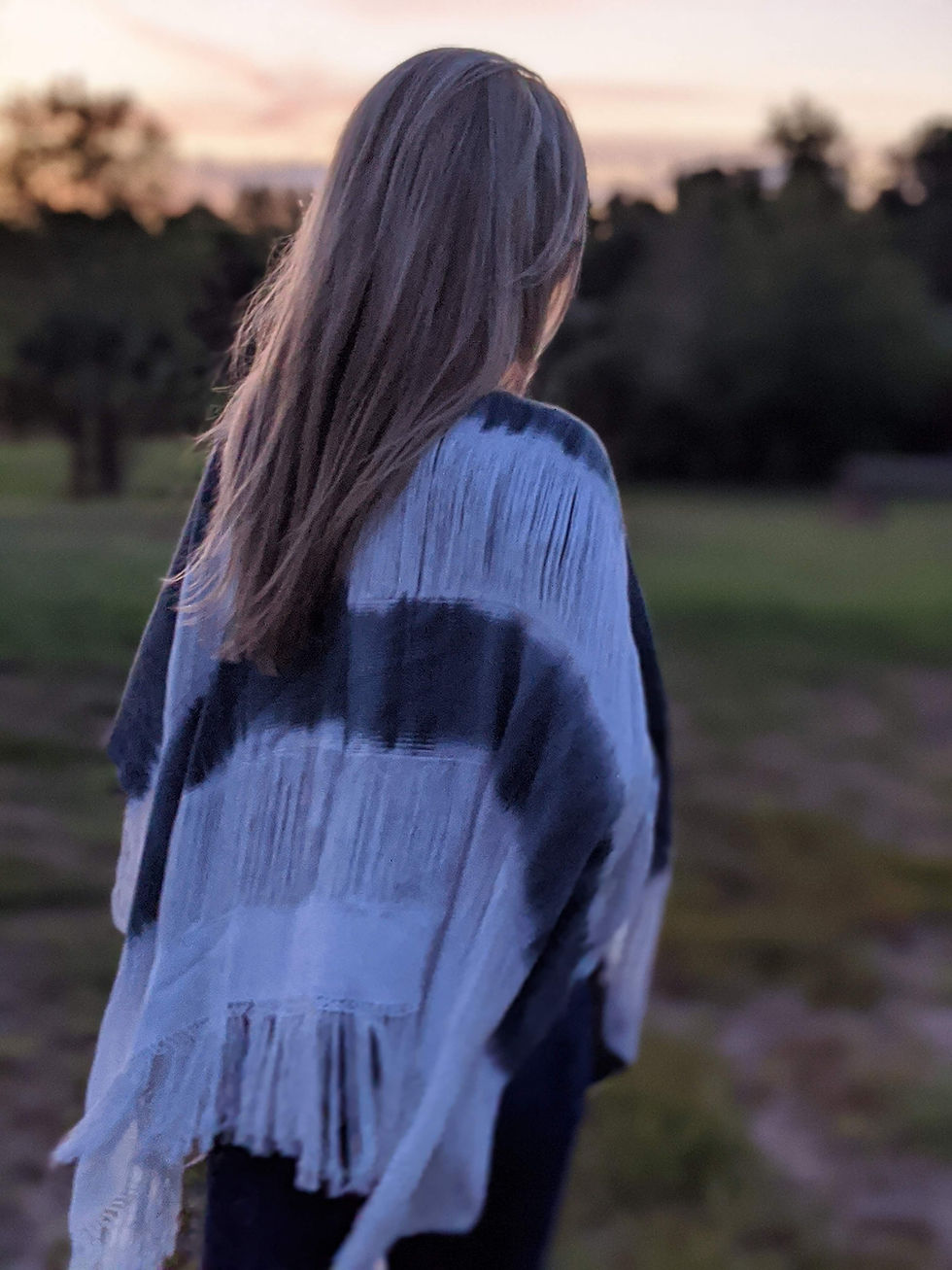 Thumbnail: Macana cotton poncho - natural  fruit dyes