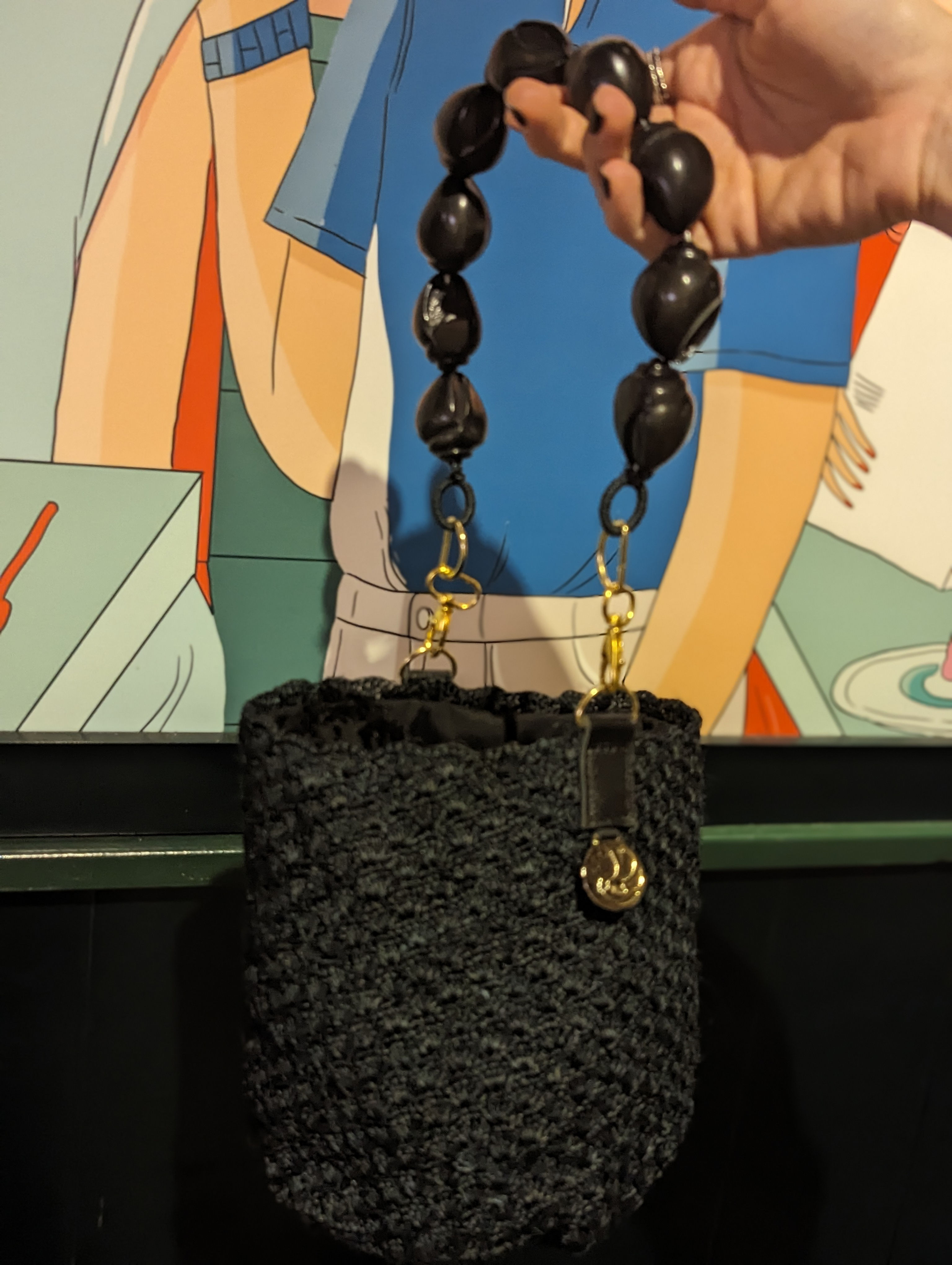 Black shell with tagua handle small