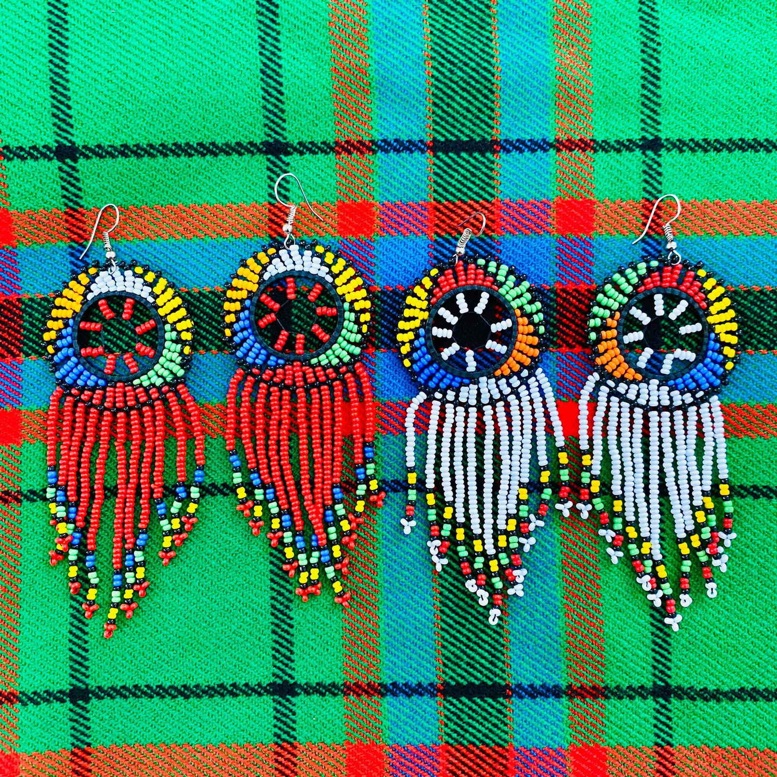 African Glass Bead Earrings
