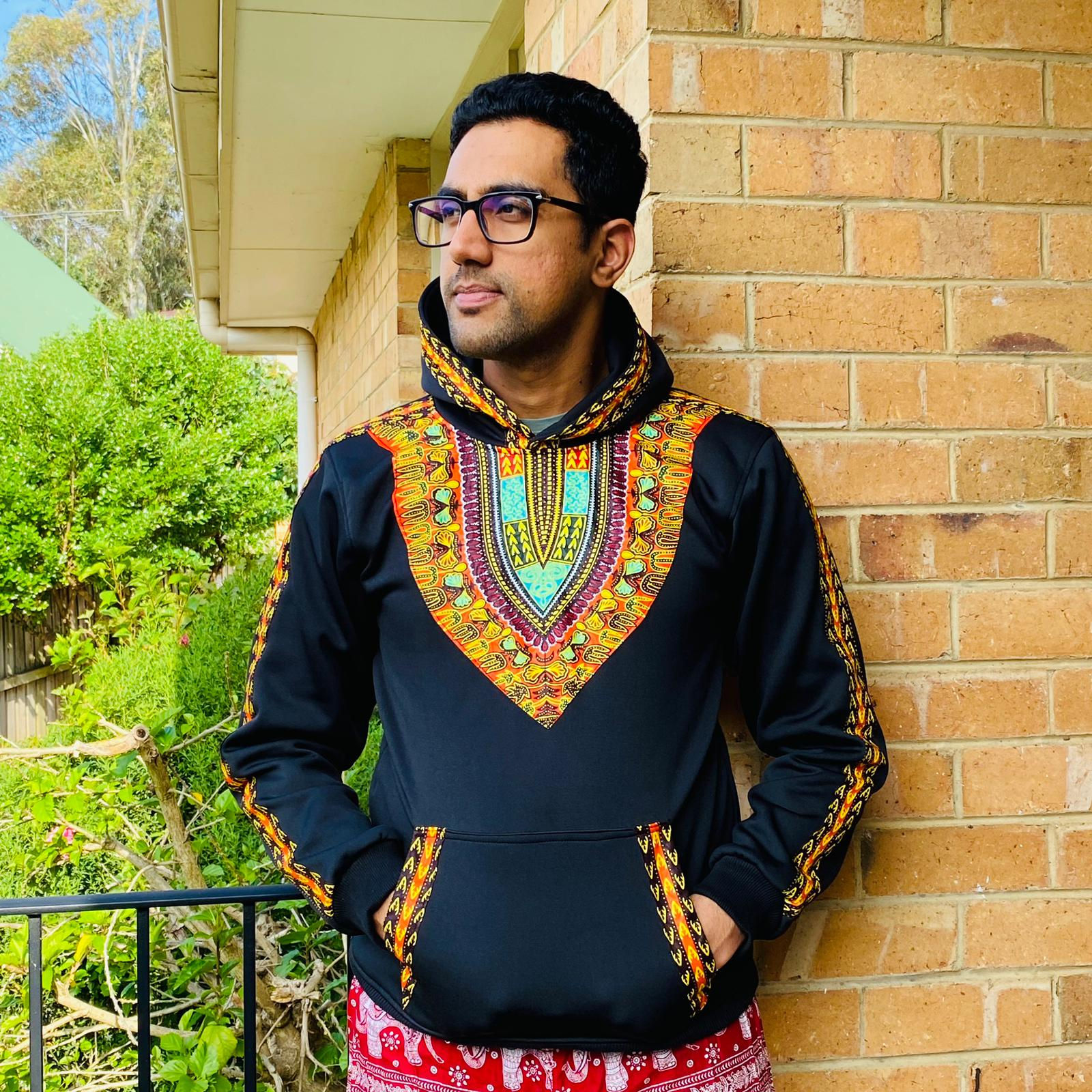 Black Unisex African Hoodie