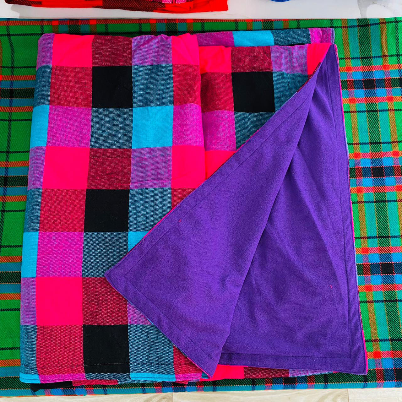 Pink/Purple African Fleece Blanket