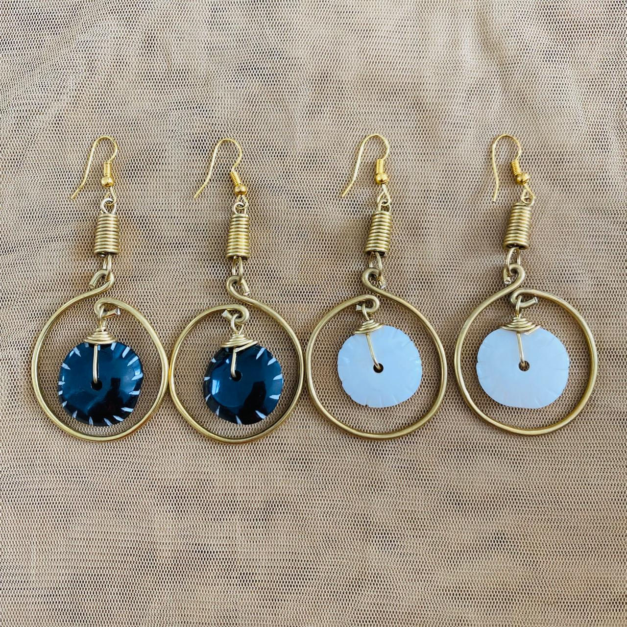 Handmade African Brass Earrings