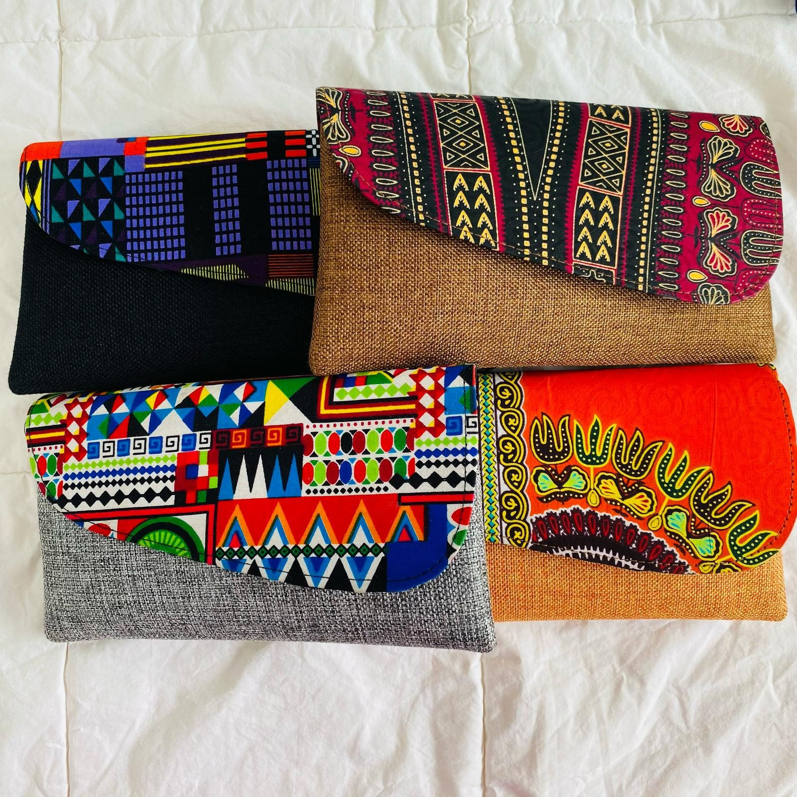 African Ankara Clutch Purse
