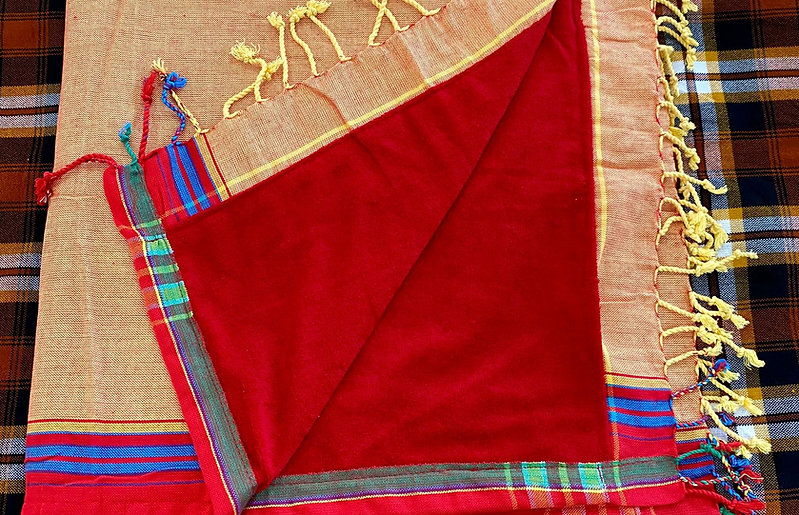 Orange/Red African Kikoy Towel