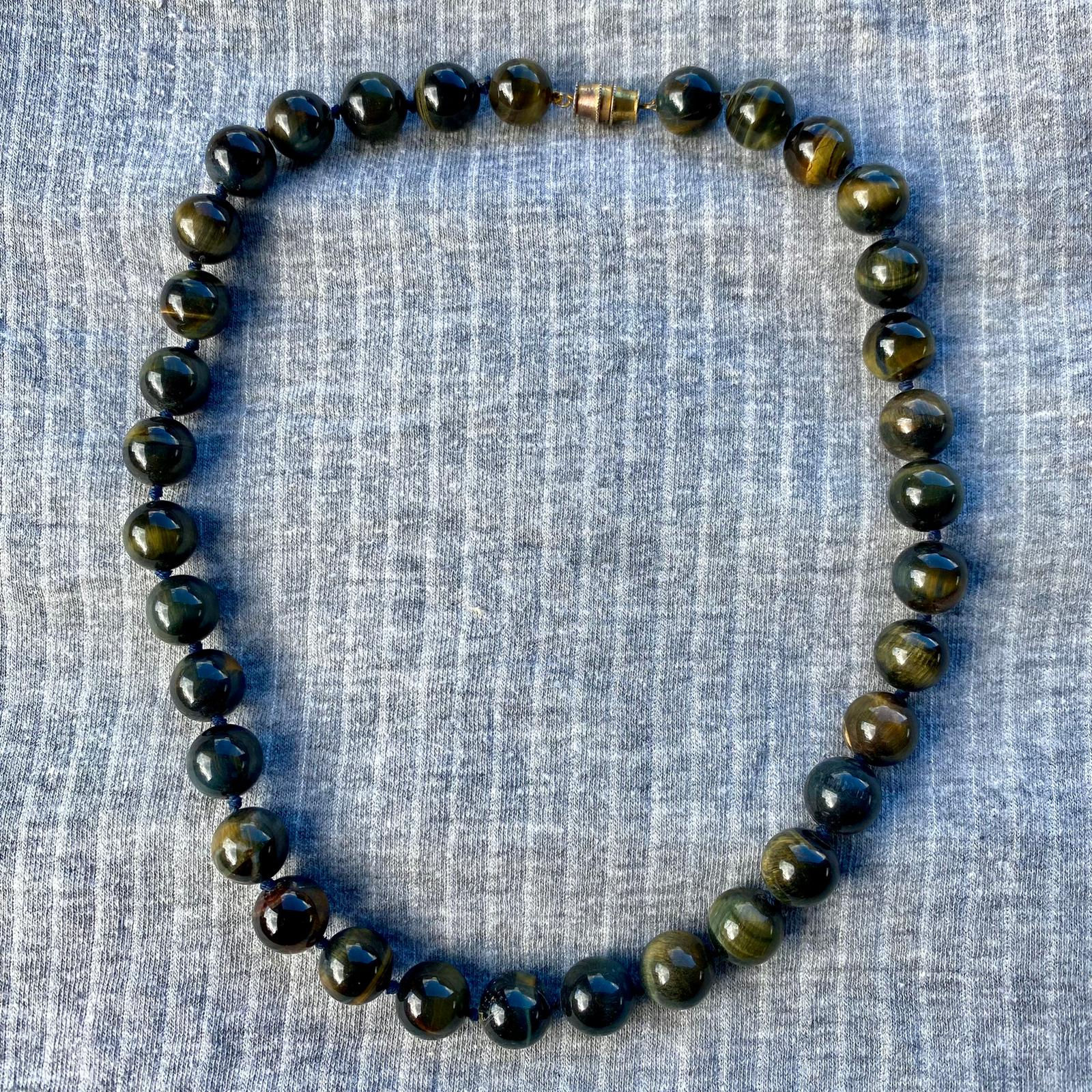 African Tiger-Eye Gemstones Necklace