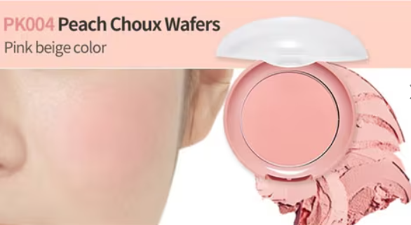 Thumbnail: ETUDE Lovely Cookie Blusher - PK004 Peach Chou Wafers