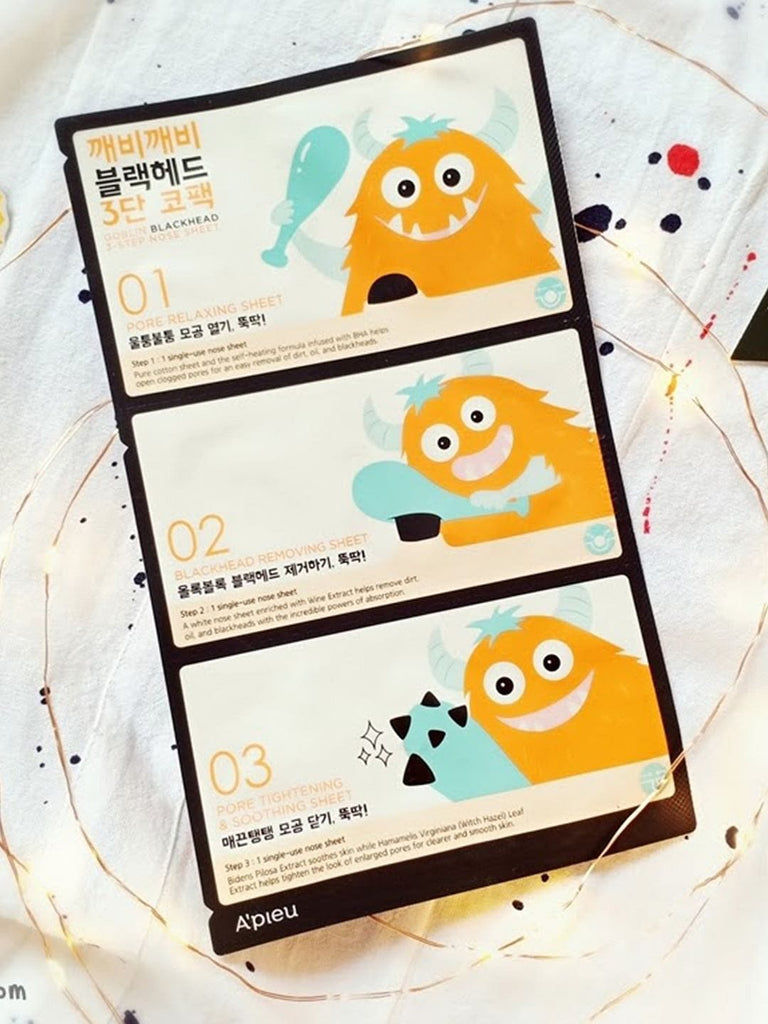 A'PIEU Goblin Blackhead 3-Step Nose Pack