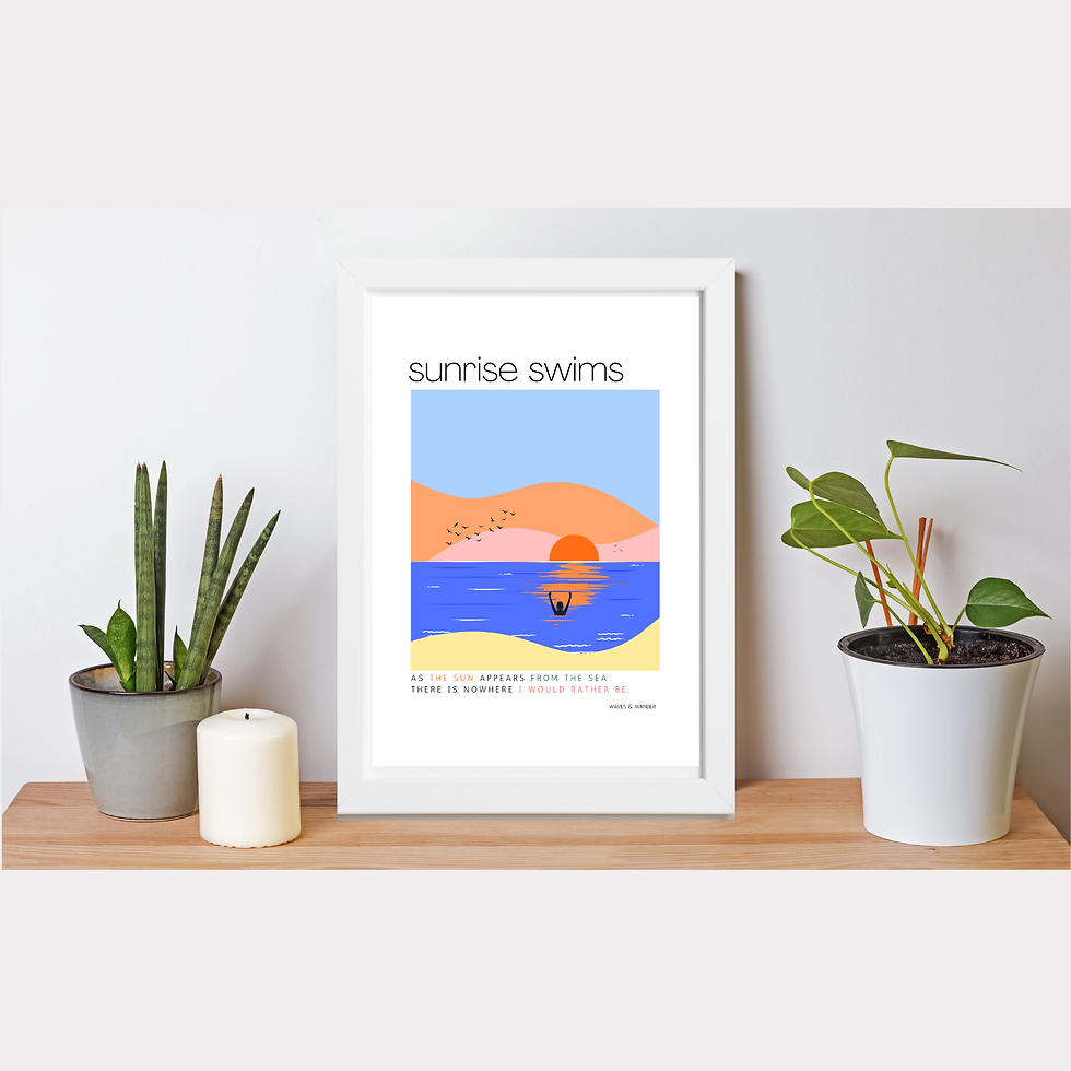 Thumbnail: Wild Swimmer Sunset Print