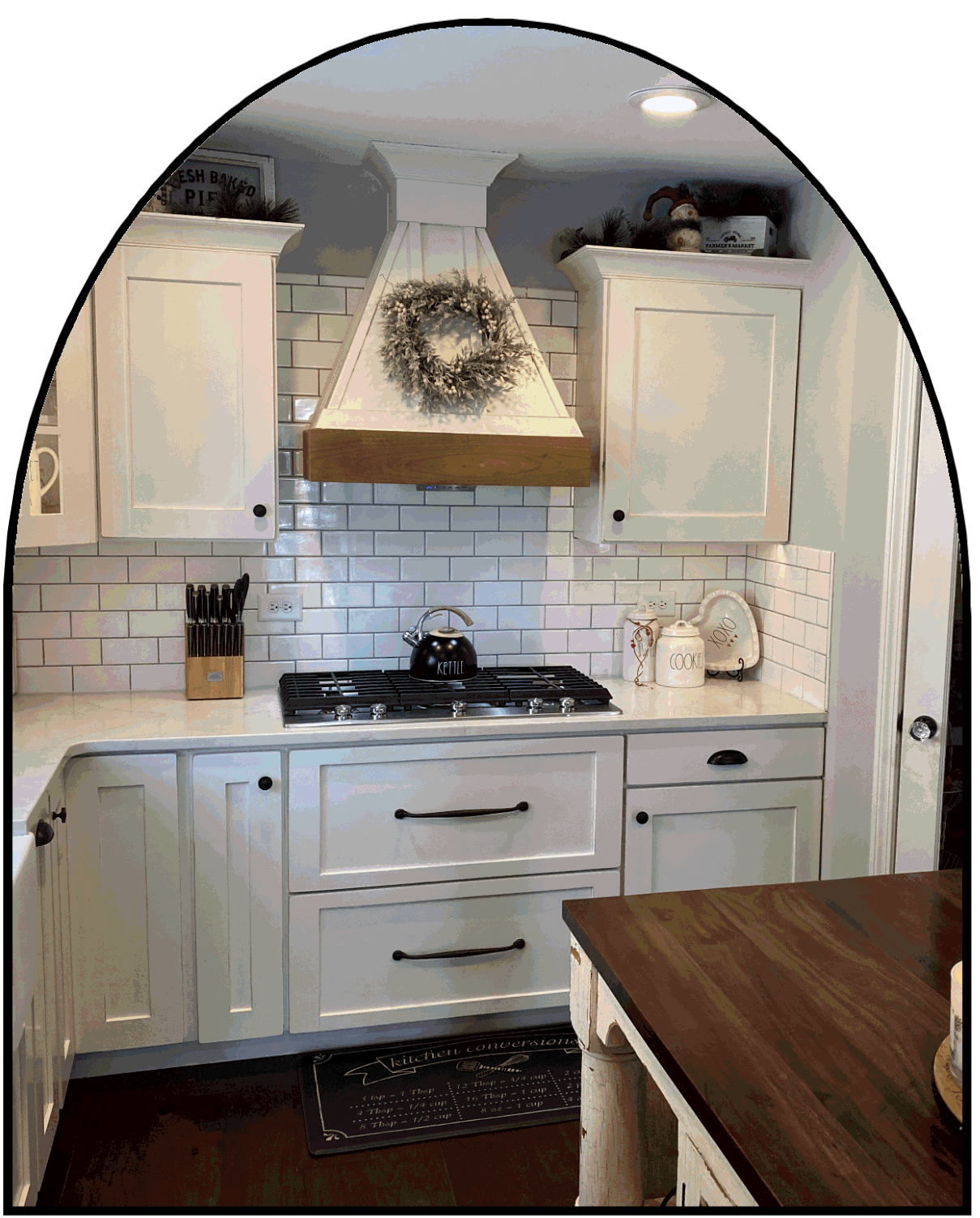 Transitional style kitchen design in Oswego, IL