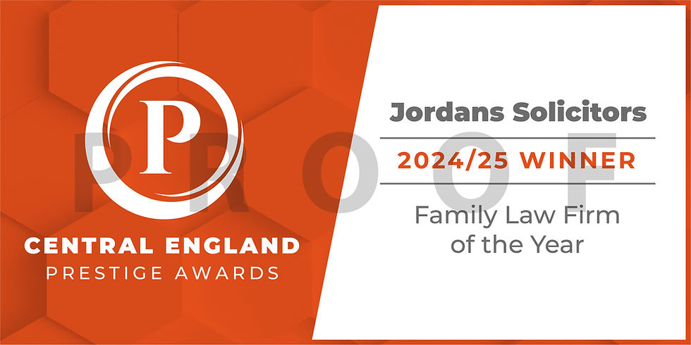 We are proud to share that Jordans Solicitors has been named Family Law Firm of the Year 2024/25 at the Central England Prestige Awards.