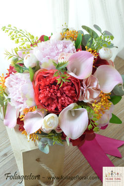 粉色系列_絲花球011