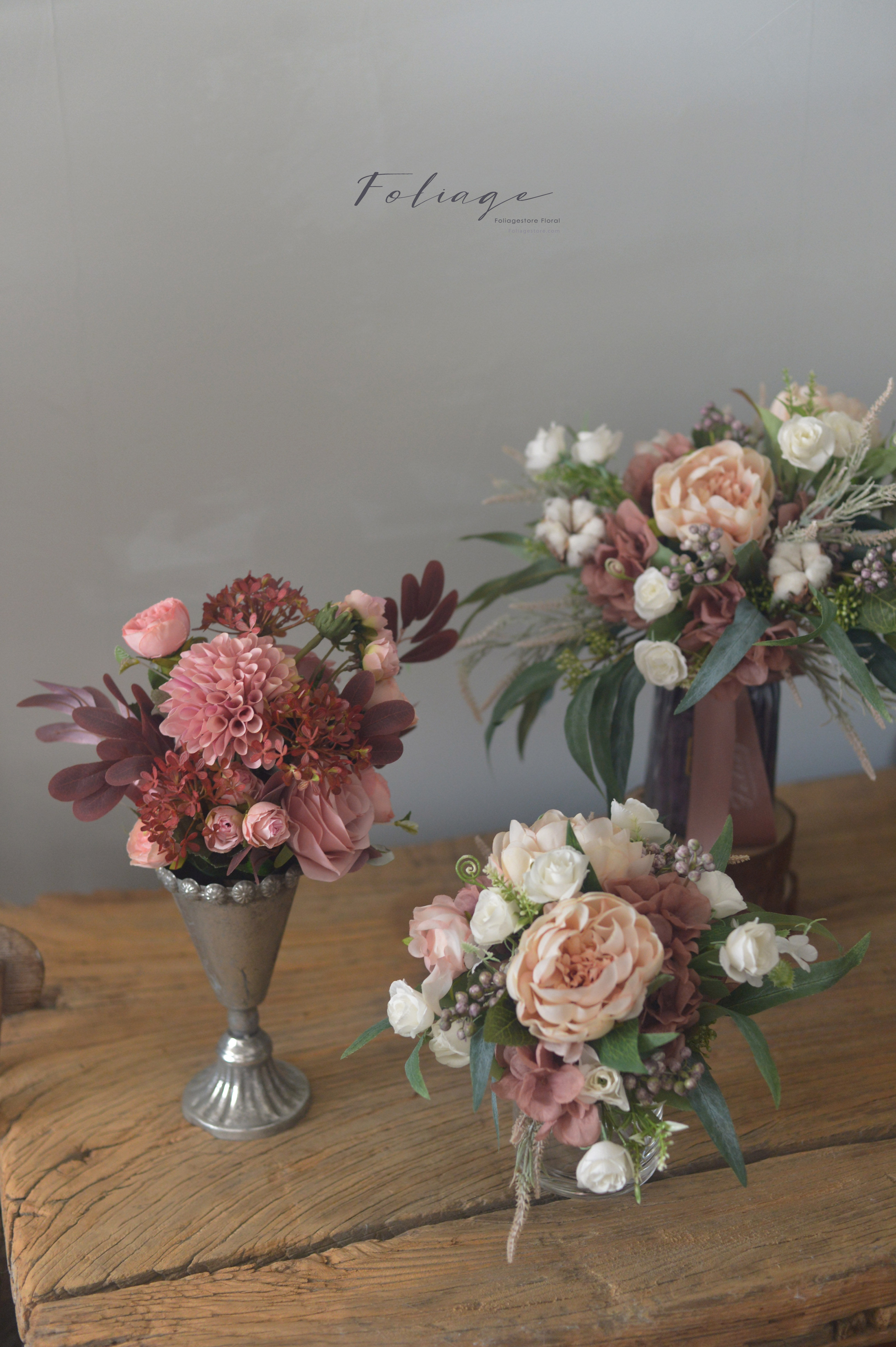 絲花檯花擺設 - Home/Office/Coffee Table Decor (6-8")