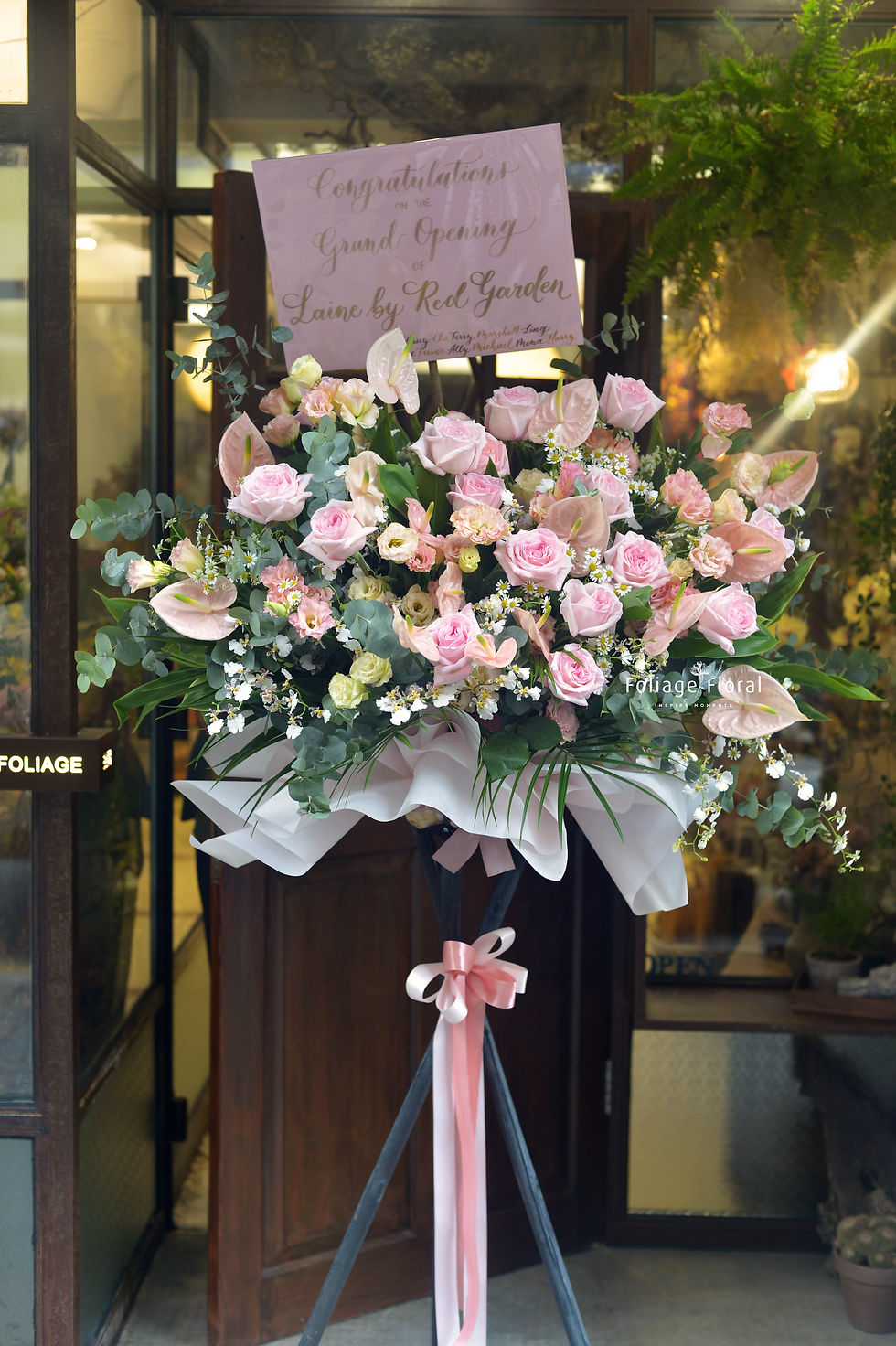 開張鮮花籃 - Grand Opening Flower - Light Pink