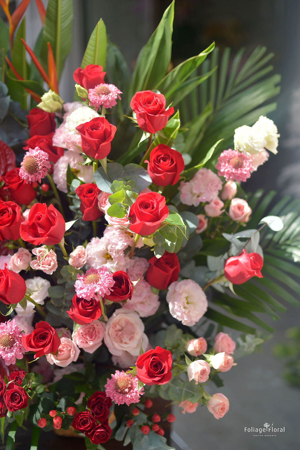 縮圖：開張鮮花籃 - Grand Opening Flower - Red & Pink Mixed