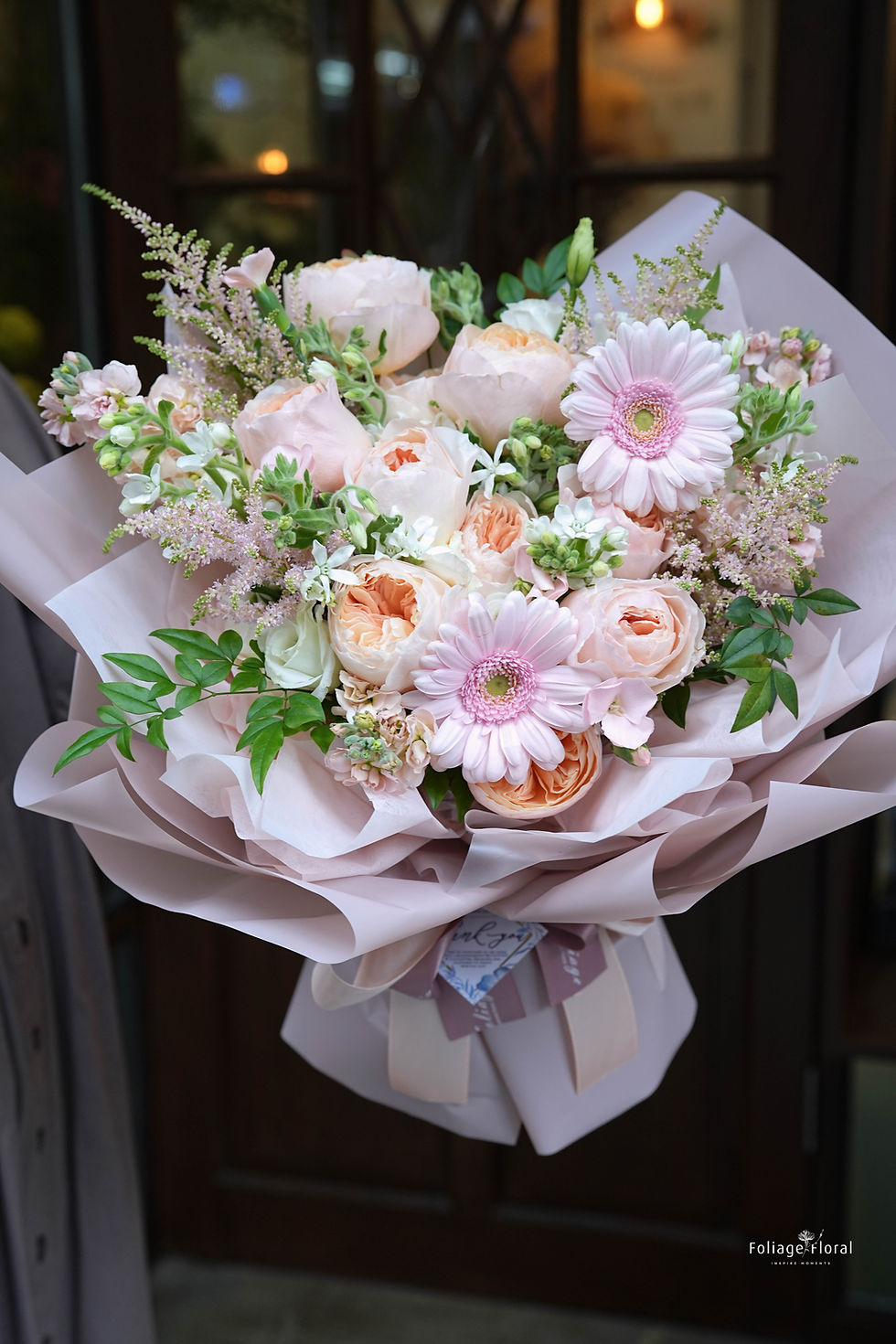 縮圖：Garden Roses with Gerber Daisy｜Flower Bouquet