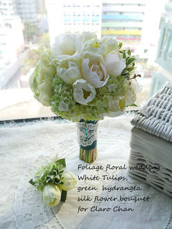 白綠色系列_絲花球18