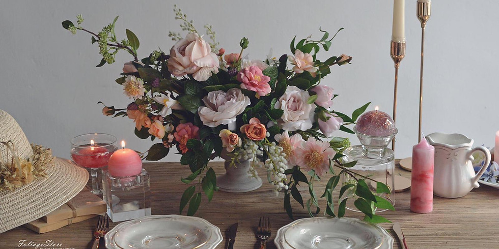 02a. Table Centerpiece絲花插花(檯花)班