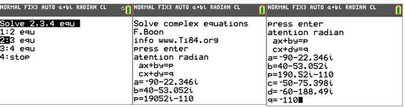 example of solving complex equations
