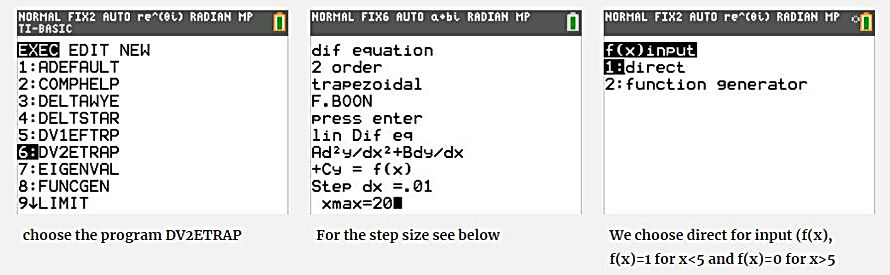 Start and Input choice for second order differential equation solver