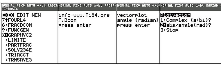 input amplitude and phase or complex for the program GRAPHVC2