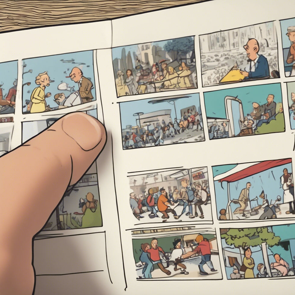 Close-up of a flipbook showing animated sequences