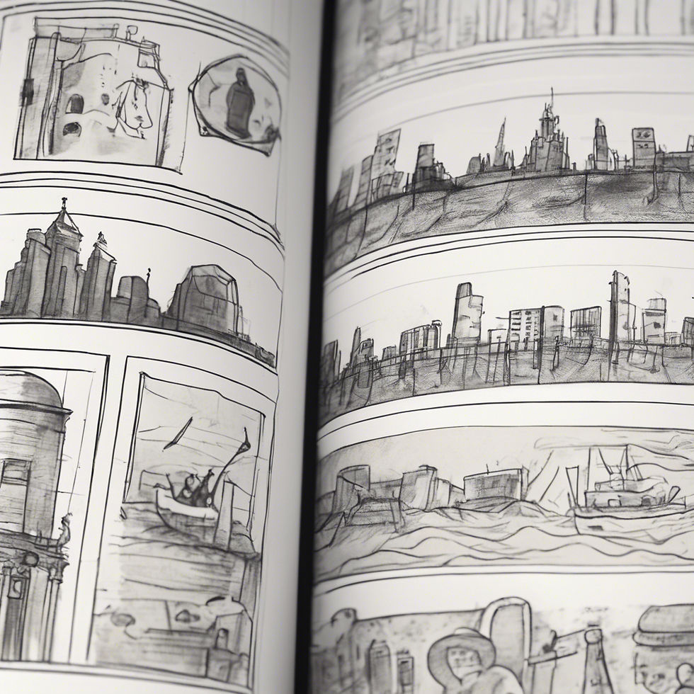 Close-up of a flipbook showing animated sequences