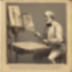 Vintage flip book illustration showing early animation
