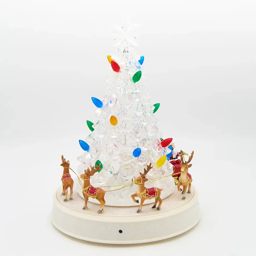 Thumbnail: Lighted Musical Tree with Santa & Reindeer