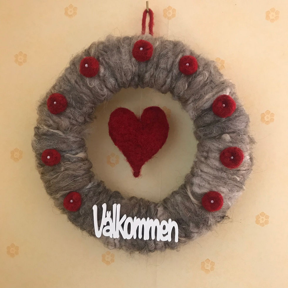 Miniatyrbild: Julkrans i ull