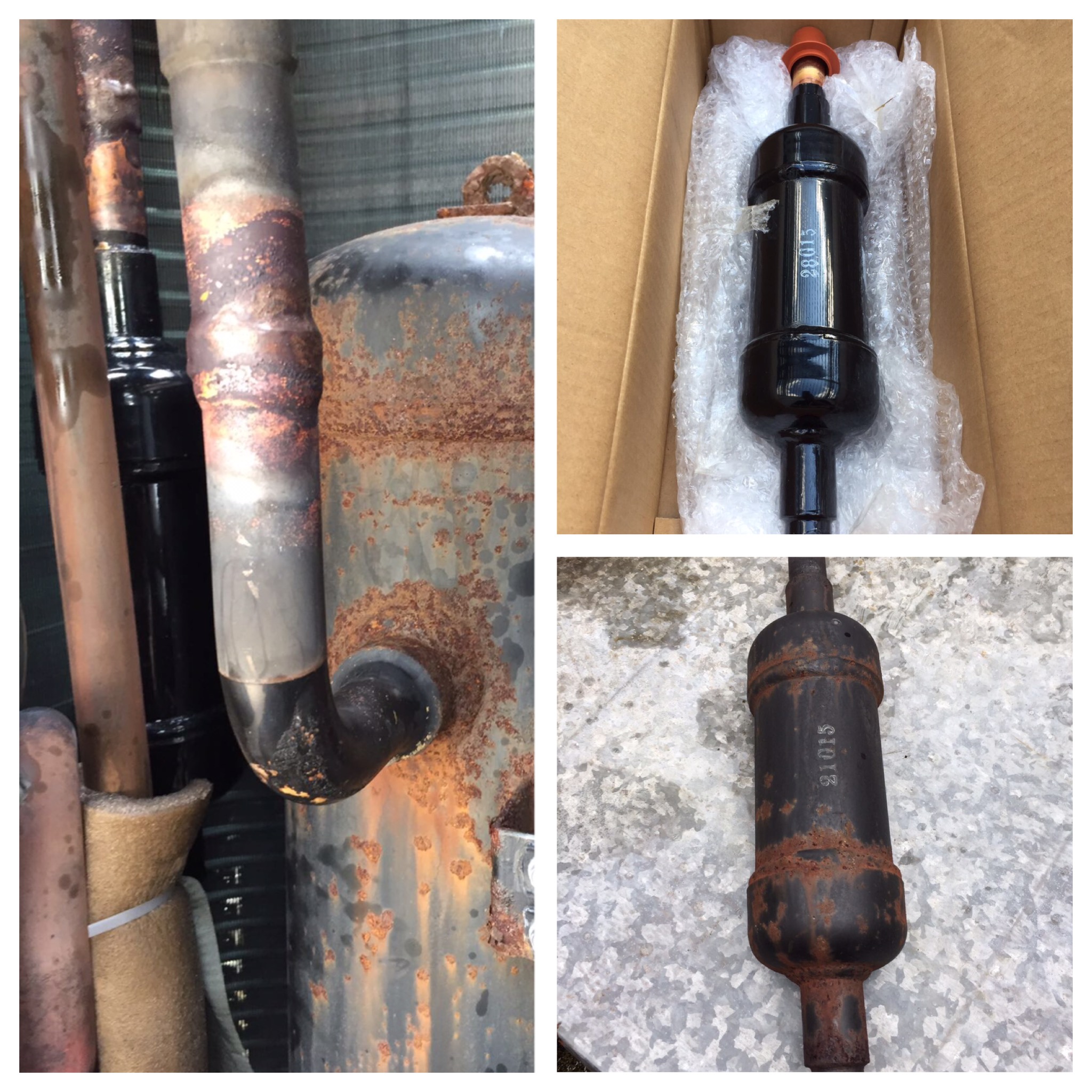 Replacement of choke filter drier
