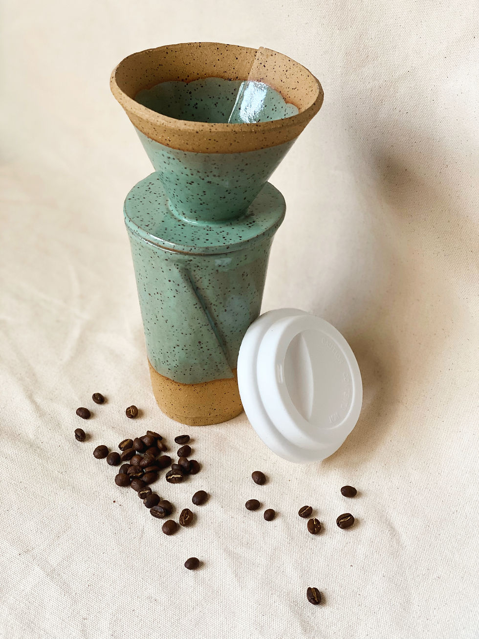 Thumbnail: ambler mug + pour over cone set in jadeite