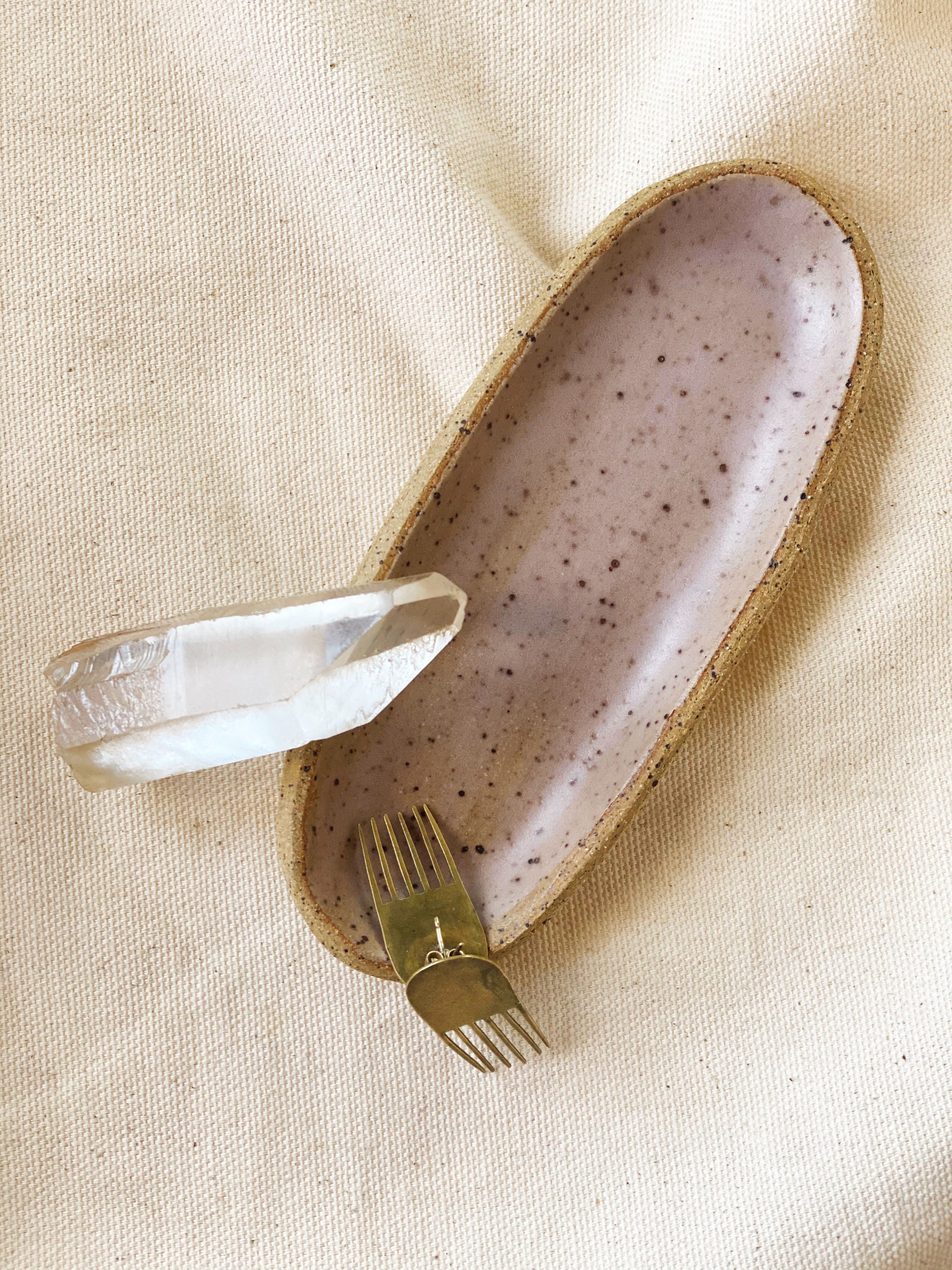 tiny platter in pink satin