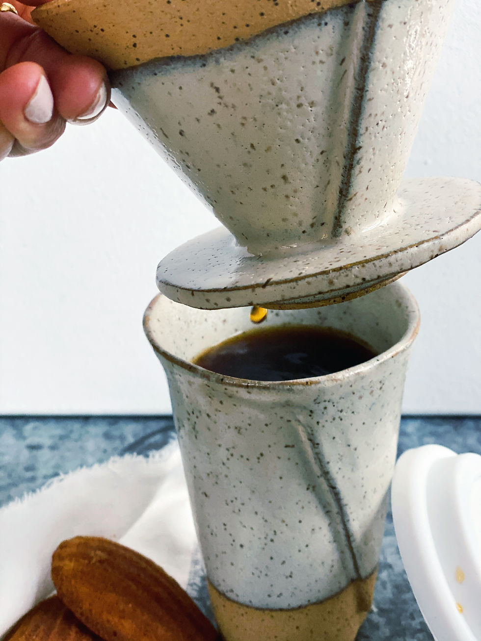 Thumbnail: ambler mug + pour over cone set in buckwheat