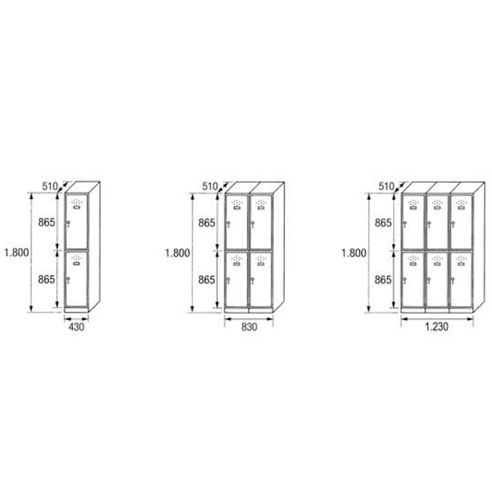 Miniature : Vestiaire 2 portes