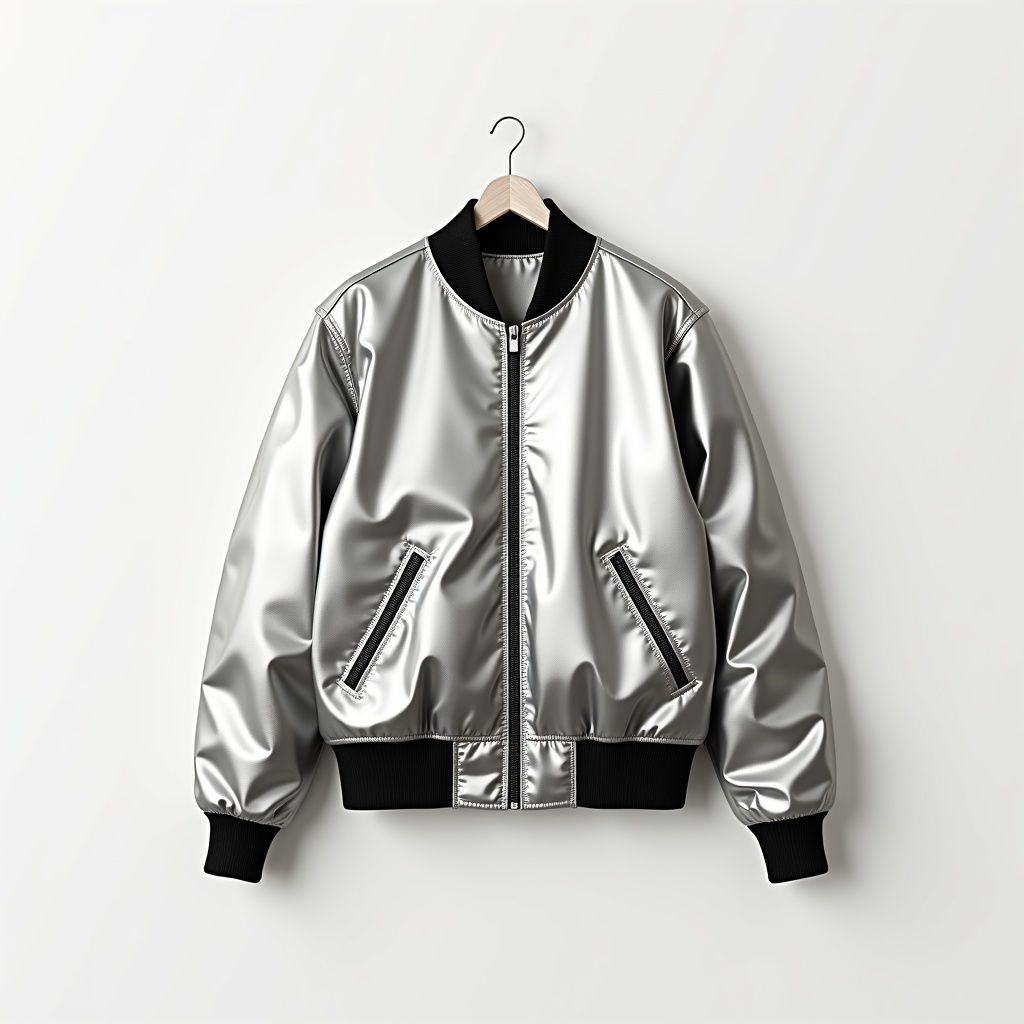 Metallic Bomber Jacket