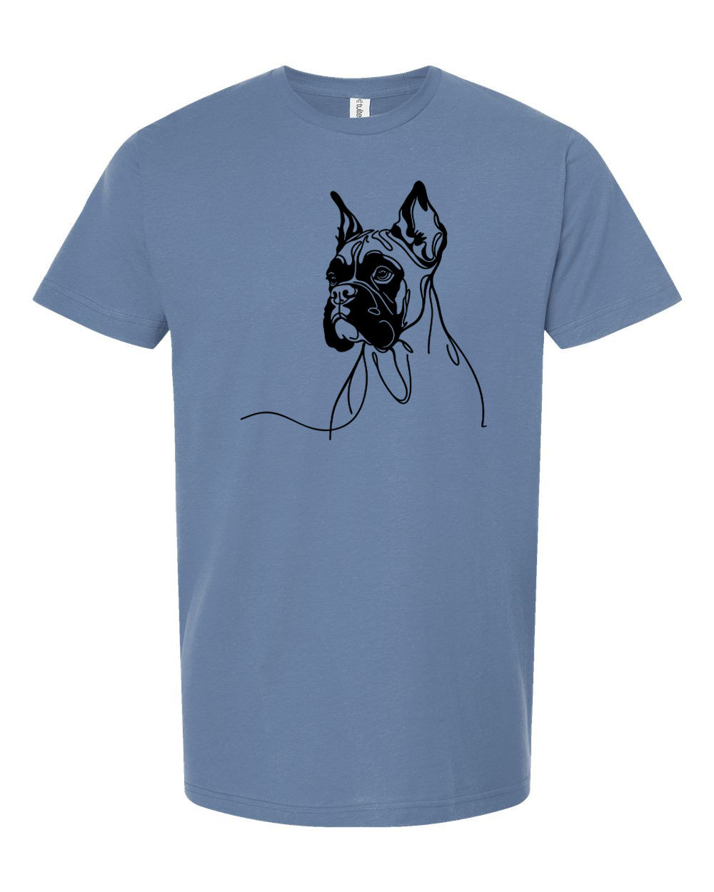 Boxer Line Drawing with cropped ears Unisex Graphic Tee
