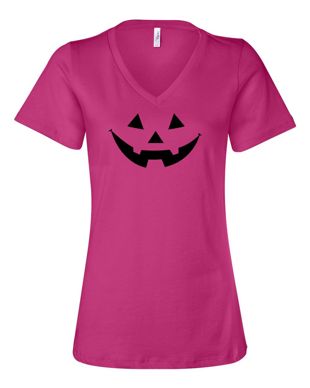 Jack O' Lantern Halloween Ladies V Neck Tee