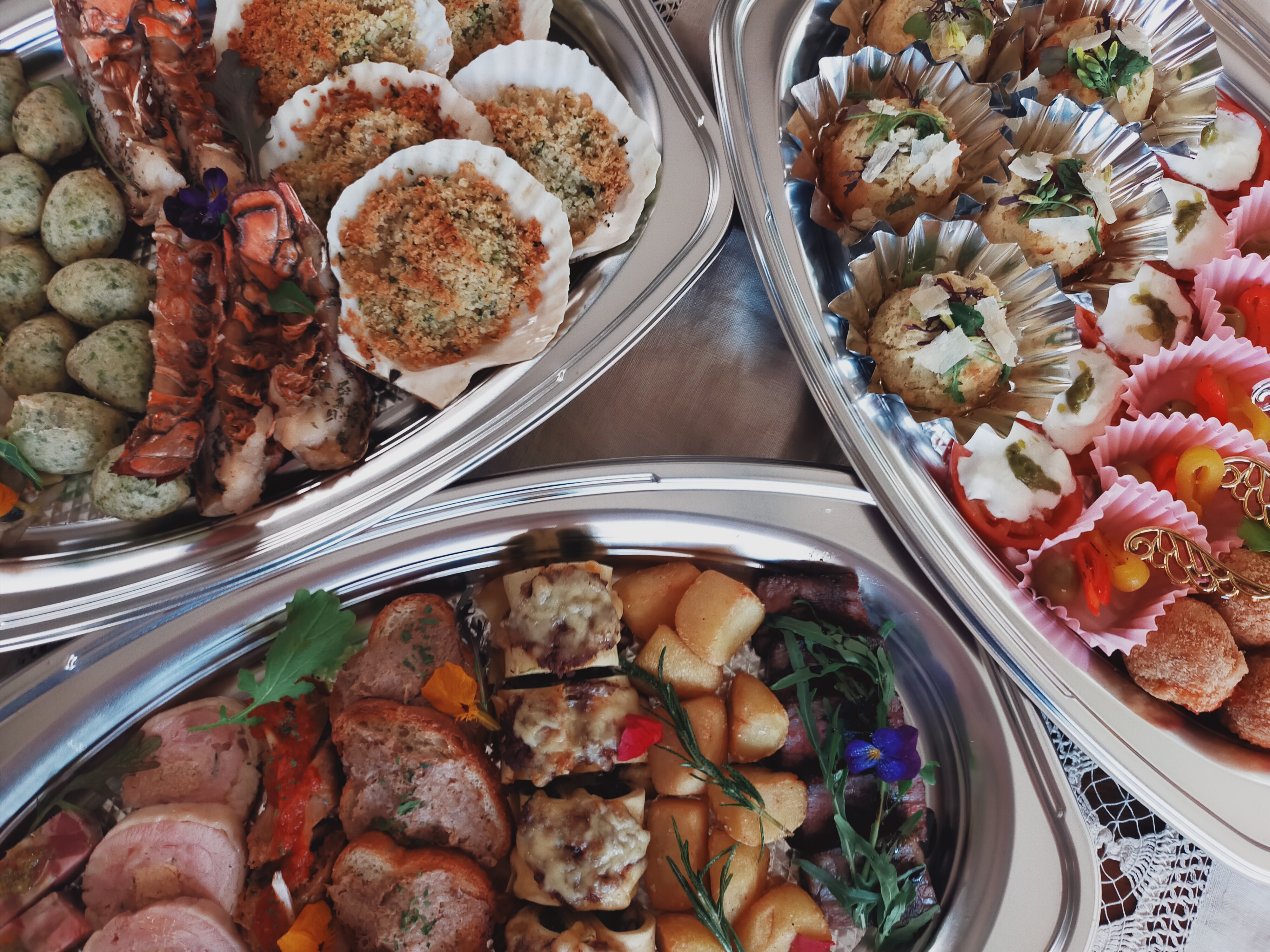 Arranged Food and Objects