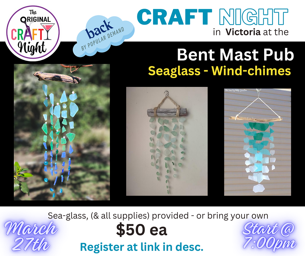Sea Glass Wind Chimes at the Bent Mast Pub!
