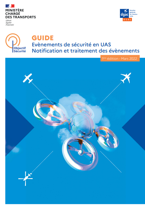 Couverture du Guide DGAC - Évènements de sécurité en UAS