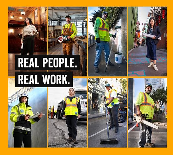 Public Works staff featured in the photo campaign.