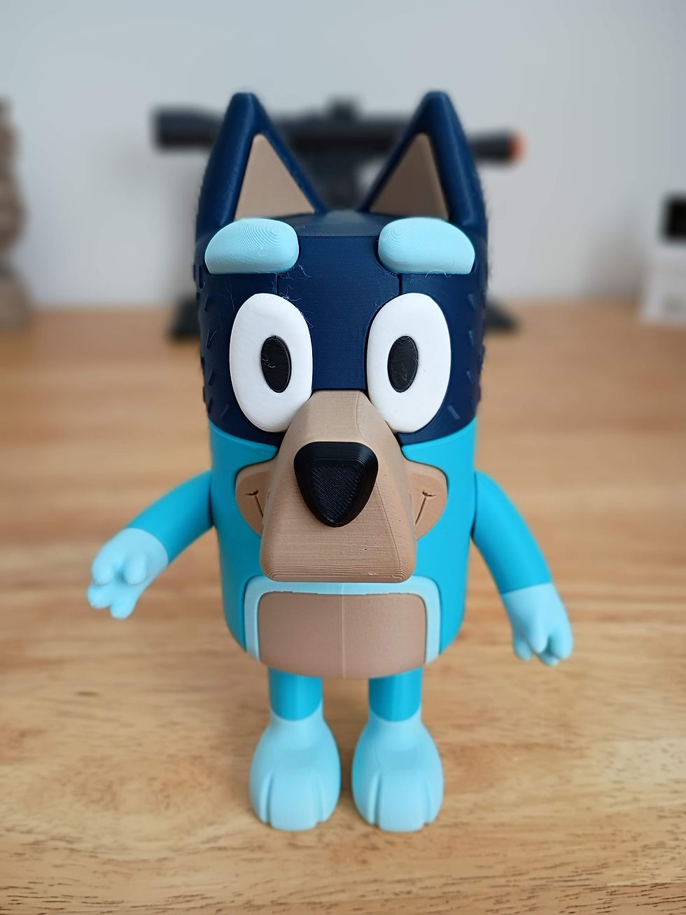 Thumbnail: Bluey Heeler Family Figurines (3D Printed)