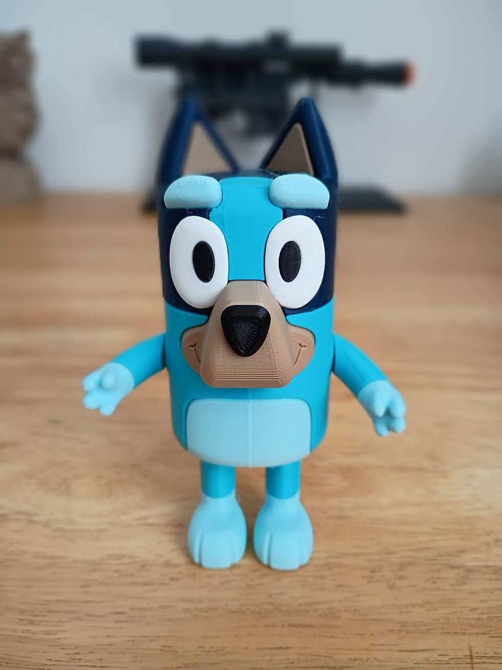 Thumbnail: Bluey Heeler Family Figurines (3D Printed)