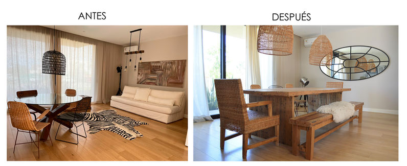 Antes y después de Comedor, San Nicolás.