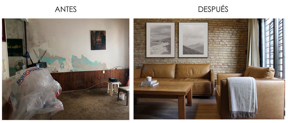 Antes y después de Living.