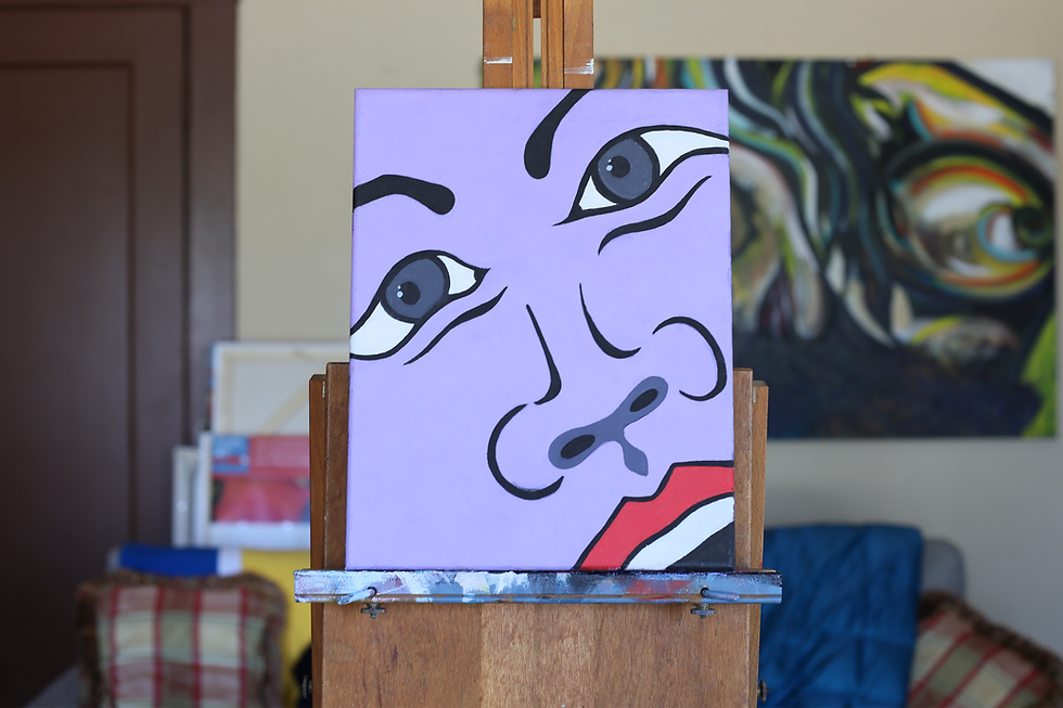 color face: purps