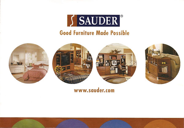 Furniture collection catalog for Sauder Woodworking Co.