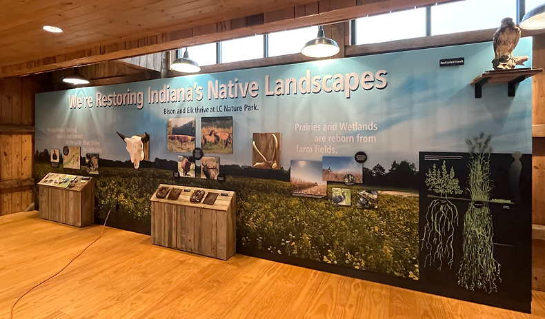 Interpretive wall signage display