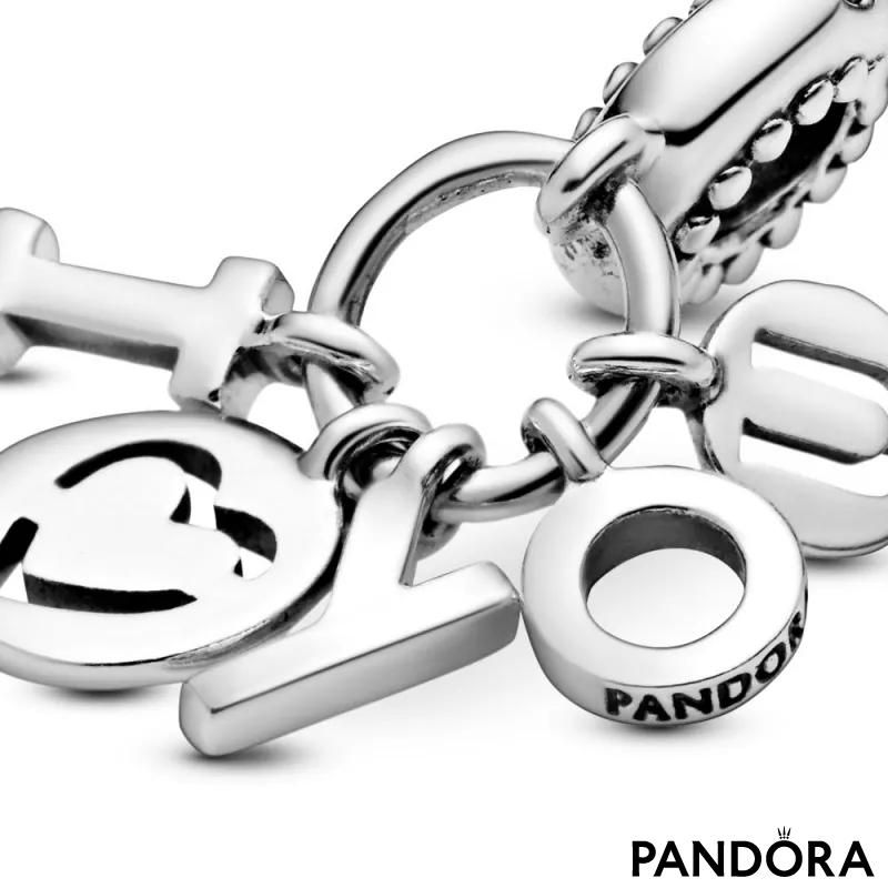 Miniatura: Pandora I Love You Letters Dangle