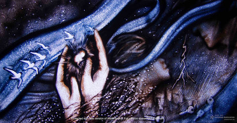 Metamorphosis, l'inspiration de Richard Strauss, Katerina Barsukova, dessin sur sable